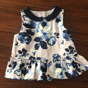 NWOT Janie and Jack floral Peplum Top 18-24m